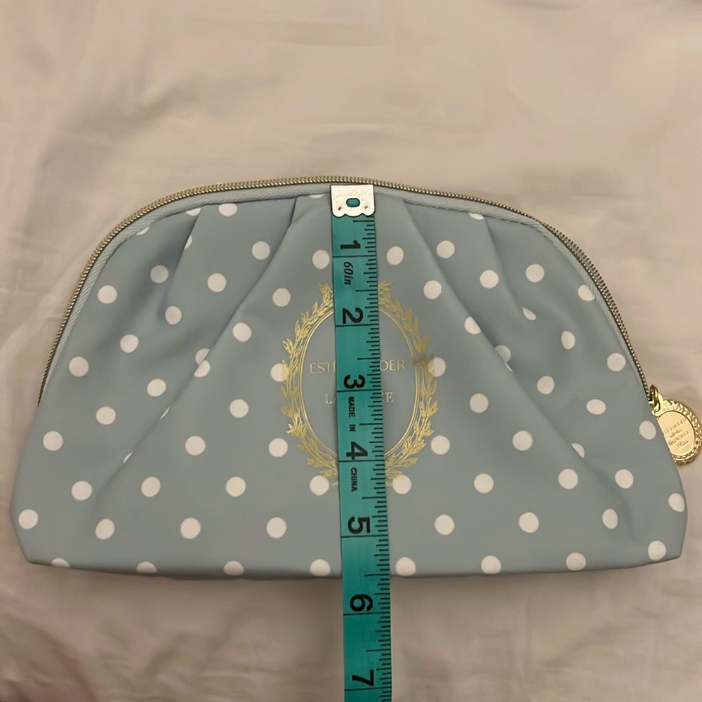 New Estée Lauder x Laduree Blue Polka Dot Cosmetic Bag - Picture 7 of 7